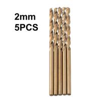 5 vnt. HSS M35 kobalto grąžtai 1-4 mm nerūdijančio plieno, metalo, medžio skylių pjaustytuvui 2mm  5PCS