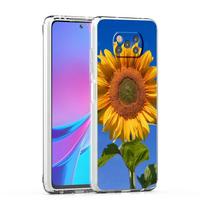 Gražus saulėgrąžų telefono dėklas Xiaomi Poco X3 NFC F3 M3 X4 X5 Pro 5G Mi 11 12 Lite Ultra 11T 11X 12T Pro 11i minkštas skaidrus dėklas Xiaomi 12T orange