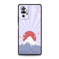 Cherry Blossoms Traint Moun Fuji For Xiaomi Redmi Note 12 5G Phone Case 10C 10 11 9 8 Pro Plus 9S 7 8T 9T 9A 8A 9C K50 K40 Cover Redmi Note 8T white