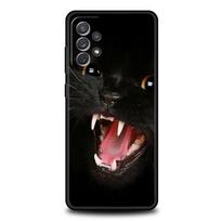 Black Cat Staring Eye telefono dėklas, skirtas Samsung A51 A71 A21S A12 A11 A31 A41 A52 A32 A23 A33 A53 A73 A03S A13 5G A72 A54 A34 dangtelis Samsung A73 5G black