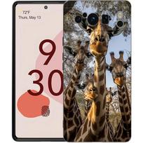 Phone Case For Google Pixel 8 A 7 6 Pro 6A 5G Black Soft Shockproof Back Cover Silicone TPU Shell Coque giraffe Pixel 6