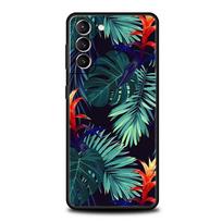 Vintage Banana Leaf Flower Phone Case For Samsung Galaxy S24 S23 S22 S20 Ultra S21 FE 5G S10 S9 Plus S10E Soft Silicone Cover Samsung S23 FE black