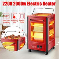 200V 2000W Namų šildytuvas Stalas Nešiojamas elektrinis šilumos pūstuvas patalpų žiemai elektrinis šildytuvas Kambario šildymas raudona