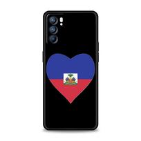 Phone Case For Oppo Find X6 Pro X5 A54 A53 A52 A9 A15 A95 A17 A76 A74 A57 A31 Reno8 Reno7 Reno6 Pro 5G Cover shipping Haiti Flag Oppo Reno7 5G blue