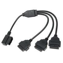 Automobilinis OBD2 prailginimo laidas L formos OBD2 adapterio laidas OBD2 L formos skirstytuvo laidas Išplėskite savo OBD2 prievadą iki trijų