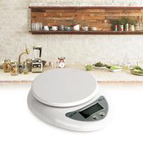 1 vnt. Virtuvinės maisto svarstyklės Elektroninės Nešiojamos Tikslios Su skaitmeniniu ekranu Maisto gaminimui 5 kg/1 g Svarstyklių matavimo įrankis beige