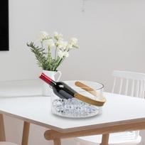 Vakarėlių gėrimų dėžė, ledo vonia su rankena, skaidrios nešiojamos apvalios vyno kibirės, gėrimų šaldymo dėžės white