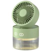 New Portable USB Rechargeable Mini Fan Desktop Humidifier Water Spray Fan Folding Air Cooling Fan beige