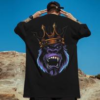 Animal T-Shirts For Men 3d Gorilla Printed Loose Oversized T-Shirts Street Harajuku Tops Tees Daily Casual Short Sleeved Blouse S
