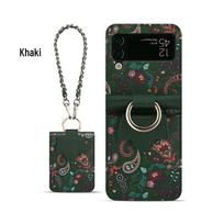 Vintage-style chain mobile phone case for Samsung Z Flip 5/4/3 Samsung Z Flip 7 tamsiai žalia spalva