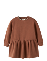 Lil'Atelier - Nmfkilano Ruj Ls Loose Sweat Dress Lil - Suknelė kūdikiui ilgomis rankovėmis - Ruda
