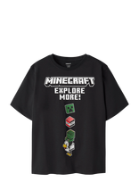 Name It - Nkmjulio Minecraft Ss Nreg Top Box Bfu - Marškinėliai trumpomis rankovėmis - Juoda