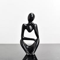 Art Abstract Thinker Statue Modern European Style Resin Handmade Craft Office Home Desktop Decoration Sculpture Ornaments beige