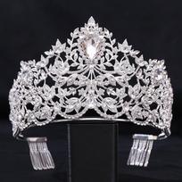 Headband, Miss World's same style crystal-encrusted Baroque crown, bridal accessories