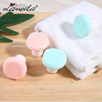 Silicone Beauty Washing Pad Facial Exfoliating Blackhead Face Cleansing Brush Tool Soft Deep Cleaning Random Color beige