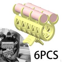 6 Pcs. Hair Perm Rods, Clips, Practical Headwear, Curlers, Curlers for Beauty Salon, L beige