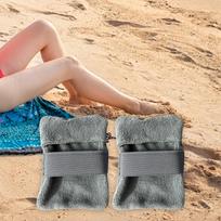 2 vnt. smėlio pašalinimo maišelis paplūdimio valytuvas su elastine juosta maišelis valymo pirštinė skirta Small pilka spalva