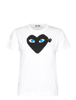 Comme Des Garçons - Play Heart Print T-Shirt - Marškinėliai trumpomis rankovėmis - Balta