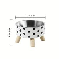 Elevated Cats Feeder Bowl Anti-choking Raised Cat Food Water Bowl With Stand Pet Feeding Drinking Supplies Small and Midium Dogs white