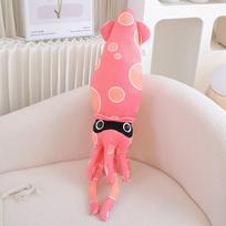 Animacinių filmų lėlė kalmarų pliušinis žaislas aštuonkojai kalmarų lėlė 60*15*12cm（0.3kg） raudona
