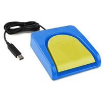USB vieno pedalo jungiklis Žaidimų valdymas Vienas mygtukas Individualizuotas Kompiuterio klaviatūros veikimo pedalas Pilkas su geltona/mėlyna