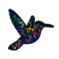 Holografinis raktų pakabukas Silikono formos vėjo varpelio dervos liejimo forma Hummingbird-epoksidinės dervos liejimo forma, skirta papuošalų gamybai „pasidaryk pats“ 1 juoda