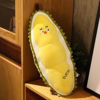 Kūrybingas Durian pliušinis pagalvės modeliavimas Vaisių pasukimas į vištieną Žaislai, įdaryti minkšta sofos pagalvėlė Namų dekoras Kawaii lėlės 30cm beige