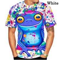 Frog Series 3D Printed Men's Casual Short Sleeved T-shirts Summer Plus Size Men's T-shirts S
