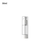 15–100 ml beorio losjono kremo pompos buteliukas, daugkartinio užpildymo skaidrūs kelioniniai indai 30ml white