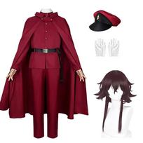 Tecchou Suehiro Cosplay Bungo Stray Dogs Suehiro Tecchou Cosplay Costume Uniform Cloak Wig Suit Halloween Costumes Clothes XXL-(Full set+wig) black