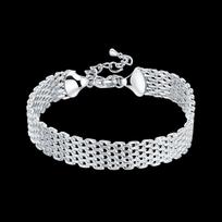 925 sterlingų sidabrinės apyrankės moterims Išskirtinės mados audimo grandinėlė mados vestuvių vakarėlis kalėdinės dovanos papuošalai 20cm 8inches white