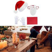 Kalėdų Senelio barzdos kostiumo priedai Kalėdų vakarėliui white glove