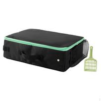 Foldable Pet Litter Box for Feline Friends juoda