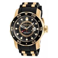 [Invicta] Pro Diver Kvarcinis 48mm Dėklas Auksinis Juodas Nerūdijančio Plieno Poliuretano Dirželis Juodas Ciferblatas 6991 Vyriškas beige