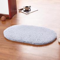 Vandenį sugeriantis ovalus pliušinis neslystantis grindų kilimėlis Svetainės durų kilimėlis 30cm*50cm mėlyna-pilka spalva