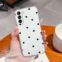 Back Cover For Samsung S21 S22 S23 Ultra Plus S6 S7 S9 edge Bumper Case Screen Protector Luxury Graffiti Butterfly Silicone Soft TPU Transparent Shell Samsung S9+ white