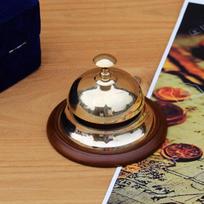12,7 cm Elegantiškas viešbučio varpelis Gėlių ornamentas Stalo varpelis Art Deco stiliaus brown