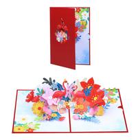 3D Flamingo Iššokanti Kortelė Su Gimtadieniu Kortelė Motinos Diena Jubiliejus Valentino Diena Ačiū Iššokančios Sveikinimo Kortelės A1