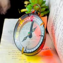 Antique Ship Captain Replica Black Copper Finish Spencer Compass Map Reader Compass with Magnifying