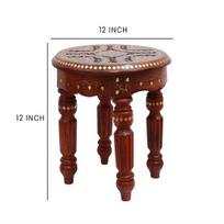 30.48 cm. Wood, carving. Beautiful carving design. Side table. Coffee table. Corner table