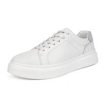 Genuine Leather Men Shoes Luxury Brand Male Skateboarding Shoes New Arrival Simple Sneakers Lightweight Men's Vulcanize Footwear 37 white