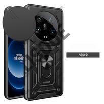 Šarvuotas dėklas Xiaomi 14 Ultra dėklui su slankiojančiu kameros objektyvo apsauginiu žiedu, stoveliu, dangteliu Xiaomi 14 Ultra dėklui for Xiaomi 14 Ultra raudona