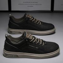 Men'S Shoes Versatile One-Pedal Low-Top Flat Shoes Men'S Casual Leather Shoes Waterproof Little White 44 juoda