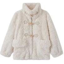 Horn button lamb wool coat women's fur integrated autumn and winter new thickened small fragrant lamb wool short coat S