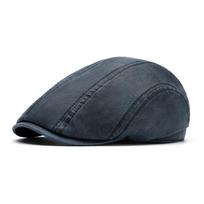Autumn Winter Beret British Retro Men's Forward Cap Women's Painter Hat tamsiai mėlyna spalva