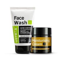 Ustraa Face Wash Acne Control - With Neem & Charcoal - 100g - Oil control, Prevents Acne & Moisturising Cream - Oily Skin - 100g black