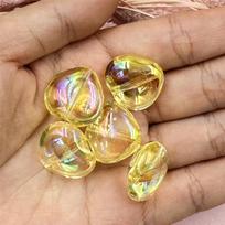 Namų reikmenys vakarėliams Raktų pakabukas mados persikų širdelė apyrankėms karolių kūrimas „pasidaryk pats“ papuošalų priedai Akrilas 20*19mm palaidi karoliukai 5vnt. geltona