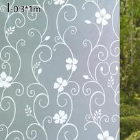 100 * 30 cm 3D privatumo lango plėvelė Tulpės gėlė Matinis dekoratyvinis lipnus plėvelės stiklo lipdukas nepermatomas beicuotas miegamojo biuro dekoras