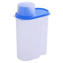 Grūdų laikymo dėžutė su dangteliu, matavimo puodeliu, plastikinė, 1,9/2,5 l, maisto laikymo dozatorius grūdams 2.5L mėlyna