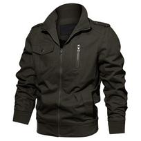 Karinė taktinė striukė vyriška medvilninė kasdienė plona bomber tipo striukė XXXXXL black